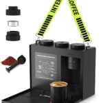 Candy Portable Espresso Machine with Strap, 3 in 1 Coffee Maker, One-Touch Operation, Rechargeable Cold Brew Up to 60 Cups, for Ground, Ideal for Camping, RV & Outdoor, Home, Heating in Plug-in Mode