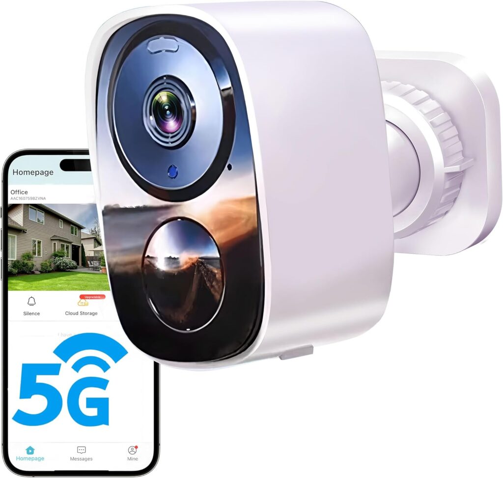 2025 Upgraded 2K Security Cameras Wireless Outdoor, Free Cloud Storage & Local SD Card Support, 1-6 Months Battery Life, Waterproof, 2-Way Talk, AI Motion Detection Spotlight Siren Alarm Camera