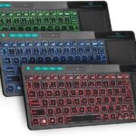 Rii K18 Plus Wireless 3-LED Color Backlit Multimedia Keyboard with Multi-Touch Big Size Trackpad,Rechargable Keyboard for Android TV Box,PC,Smart TV,Xbox,Raspberry Pi, HTPC IPTV,Windows, MacOS