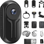 1080P Mini Action Camera, Magnetic Mini Body Cam, Portable Small Sports Camera, HD 1080P Action Camera with Display Screen for Bicycle and Motorcycle Helmet Camera for Work, Travel, Pet Walking