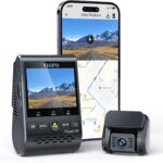VIOFO Dual Dash Cam, 2K 1440P 60fps+1080P 30fps Front and Rear Dash Camera with Wi-Fi GPS, Parking Mode, Emergency Recording, Super Capacitor, Motion Detection (A129 Plus Duo) (Renewed)