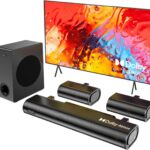 Hiwill 5.1ch Soundbar, w/ 5.25” Big Subwoofer Dolby Atmos Surround System, 2 Wired Rear Speakers Sound Bar for Small Rooms, Clear Voice, Home Theater Audio, eARC/ARC/Opt/Bluetooth, TV Speaker 2025