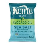 Kettle Brand Made with Avocado Oil Sea Salt Pink Peppercorn Chips, 6 Oz Bag