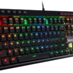 Redragon K580 VATA RGB LED Backlit Mechanical Gaming Keyboard with Macro Keys & Dedicated Media Controls, Hot-Swappable Socket, Onboard Macro Recording (Blue Switches)
