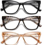 Oversized Reading Glasses Women Cat Eye Style Blue Light Computer Reader Designer Fashion Spring Hinge Eyewear PT2005