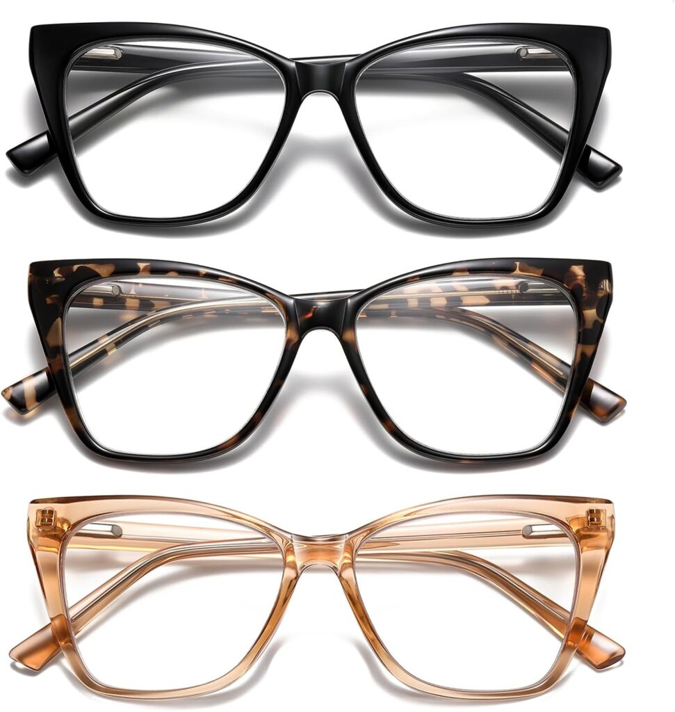 Oversized Reading Glasses Women Cat Eye Style Blue Light Computer Reader Designer Fashion Spring Hinge Eyewear PT2005