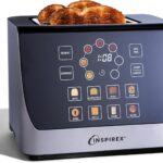 Inspirex Touch Screen Display Smart Toaster, 2 Slice with 8 Bread Type and 7 Browning Modes, Automatic Lowering and Raising, Digital Countdown, Modern Style, Stainless Steel