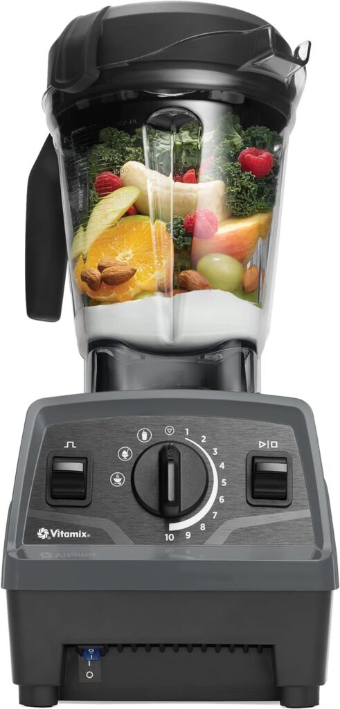 Vitamix Explorian with Programs, Three Blending Programs, Professional-Grade Blender for Smoothies and More, Self-Cleaning Kitchen Appliance, 64 Oz Container, Slate (Renewed Premium)