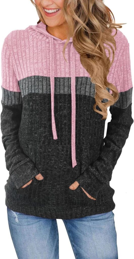 Lylinan Womens Cozy Textured Sweaters Fall Fashion Hoodies Trendy Outfits S-XXL