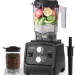 Aeitto Blenders for Kitchen with 1800W Motor, 68Oz. Large Capacity, 2-in-1 Blender & Grinder Combo, BPA-Free Countertop Professional Blender for Smoothies, Ice Crush, Frozen Drinks, Black