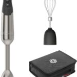 Vitamix 5-Speed Immersion Blender 3-Piece Bundle with Whisk Attachment and Storage Case, Professional-Grade Hand Blender with 625-Watt Motor and Stainless-Steel Blade, Stainless Steel/Black