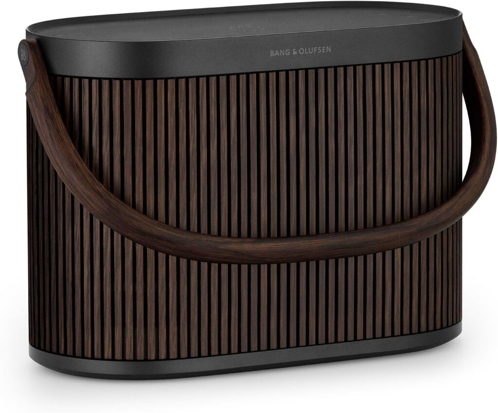 Bang & Olufsen Beosound A5 – Portable Bluetooth Speaker with Wi-Fi Connection, Carry-Strap, Dark Oak