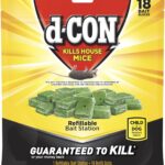 d-CON Refillable Corner Fit Mouse Bait Station, 1 Trap + 18 Bait Refills