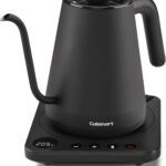 Cuisinart GK-1 Digital Goose Neck Kettle, Precision Gooseneck Spout Designed for Precise Pour Control that Holds 1-Liter, 1200-Watt Allows for Quick Heat Up, Stainless Steel,Black