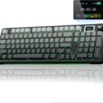 AULA S98 Pro Wireless Mechanical Keyboard with Screen & Knob,2.4GHz/USB-C/BT5.0 Hot Swappable Creamy Keyboard,Pre-lubed Linear Switches,Side Printed PBT Keycaps,RGB Backlit Gaming Keyboards