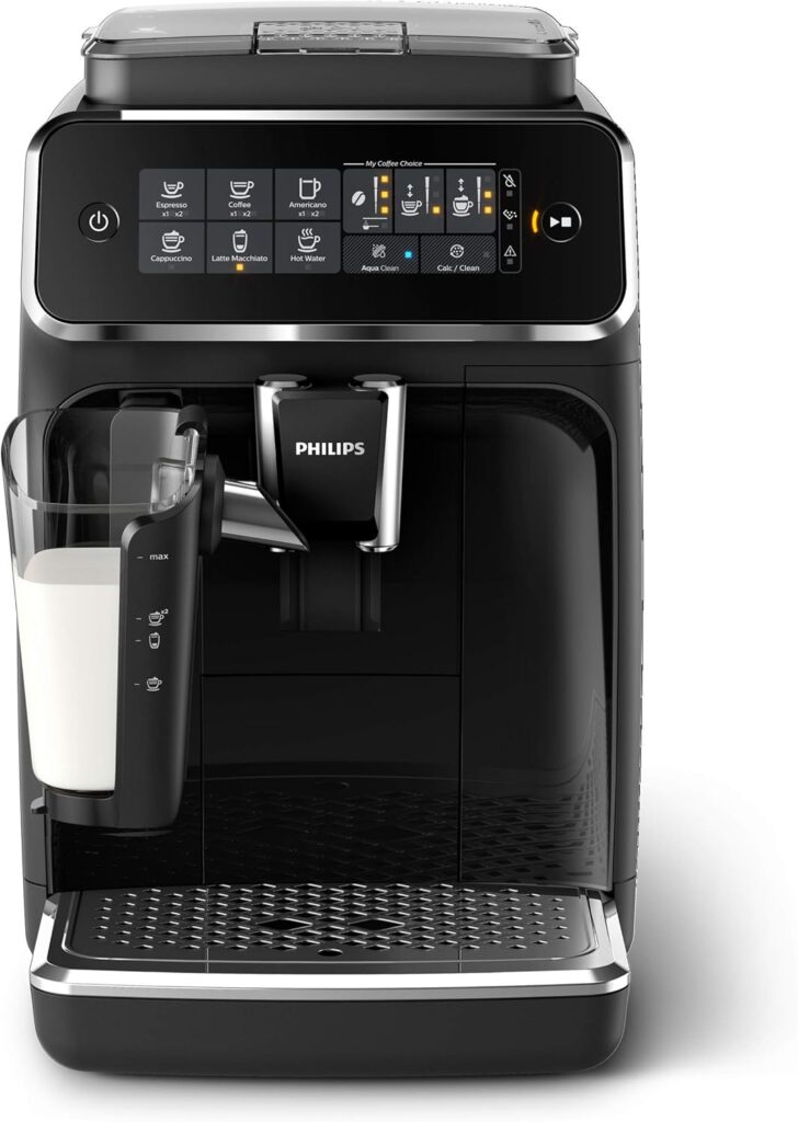 Philips 3200 Series Fully Automatic Espresso Machine with LatteGo, Black, EP3241/54 with Philips Saeco AquaClean Filter Single Unit, CA6903/10