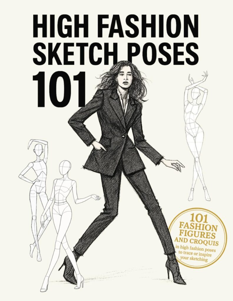 High Fashion Sketch Poses 101: 101 fashion figures and croquis in high fashion poses to trace or inspire your sketching and designs.