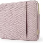 BAGSMART Laptop Sleeve Bag Compatible with MacBook Air/Pro, 13-13.3 inch Notebook, Compatible with MacBook Pro 14 Inch, MacBook Air M2 Sleeve 13 Inch, Repellent Protective Case with Pocket, Pink