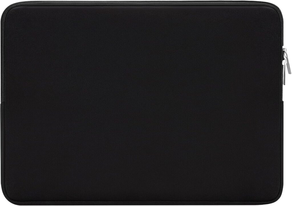 RAINYEAR 14 Inch Laptop Sleeve Case Protective Soft Padded Zipper Cover Carrying Computer Bag Compatible with 14″ Notebook Chromebook Tablet Ultrabook (Black)