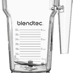 Blendtec 75 oz FourSide Jar – Four-Sided Blender Jar Compatible with Most Blenders – 32 oz Blending Capacity – Clear