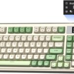 AULA S99 Pro Wireless Keyboard, Display Screen & Media Knob, Tri-Mode Bluetooth/2.4G/USB-C RGB Creamy Gaming Keyboard with Number Pad Macro Keys, Custom Computer Keyboards for Laptop PC Gamer – Green