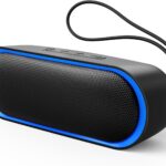 LENRUE Bluetooth Speakers, Waterproof Portable Speakers with TWS, 24 Playtime, Stereo Sound, Wireless for Home Shower Pool Beach Outdoor (Black)