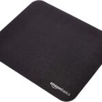 Amazon Basics Square Mouse Pad, Cloth with Rubberized Base, Standard, Black, 12.4L x 10.6W inches