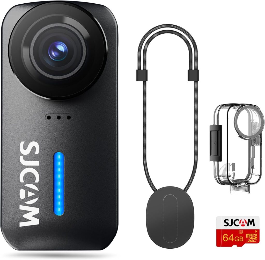 SJCAM C110Plus Magnetic Combo, 4K POV Pocket Action Camera,170° FOV Video, 6-Axis Stabilization,Mini Body Camera, Waterproof, Wearable cam for travel sport,Built-in Mic for Vlogging,Helmet Mount,Black