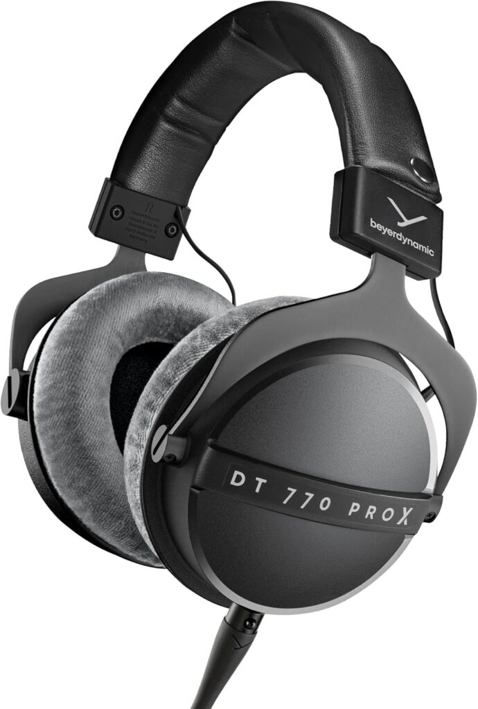 beyerdynamic DT 770 Pro X Over-Ear Studio Wired Headphones for Recording and Monitoring (Closed) with Detachable Cable Handmade in Germany (48 Ohms, Black)