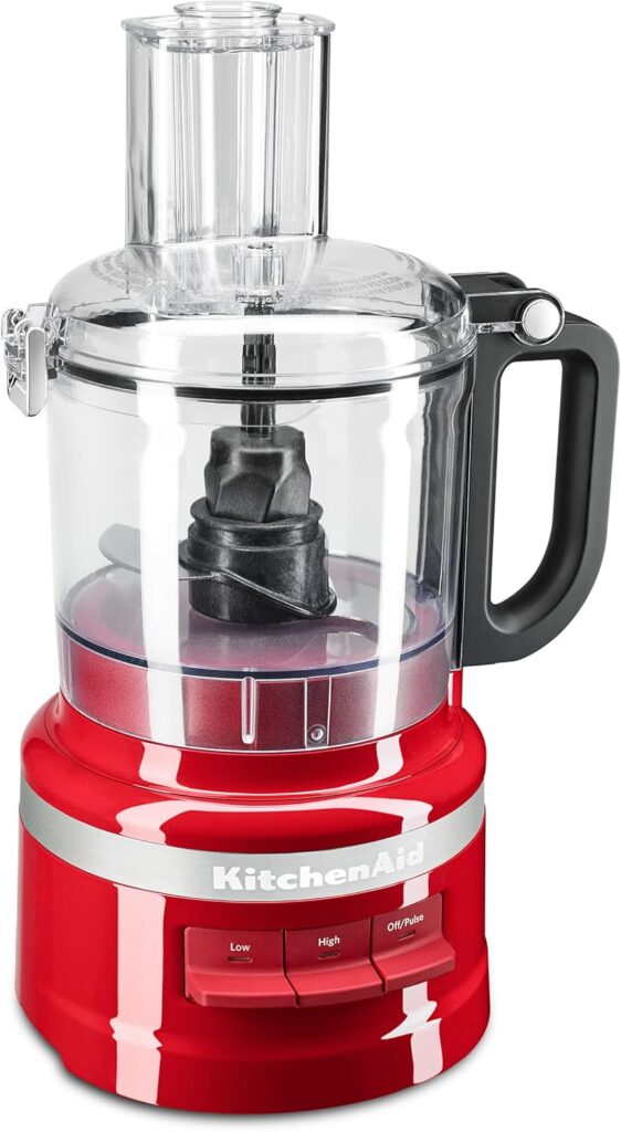 KitchenAid KFP0718ER 7-Cup Food Processor Chop, Puree, Shred and Slice – Empire Red