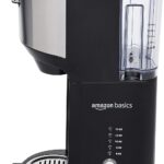 Amazon Basics Single Serve Coffee Maker K-Cup, 14 Oz, Black & Stainless Steel Machine, 5.98″D x 9.44″W x 14.17″H