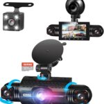 4 Channel Dash Cam 360° View 5G WiFi & APP Control, GEMEK 2K Front and Rear Inside, Left Right Dash Camera for Cars Free 64GB TF Card, G-Sensor, Night Vision, 24H Parking Mode