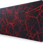 Gaming Mouse Pad, Large Mouse Pad Size 27.5×11.8 Thickness 0.12 inches,Premium-Textured Non-Slip & Waterproof Computer Mousepad with Stitched Edges for Gaming, Office & Home-70×30 Rednet