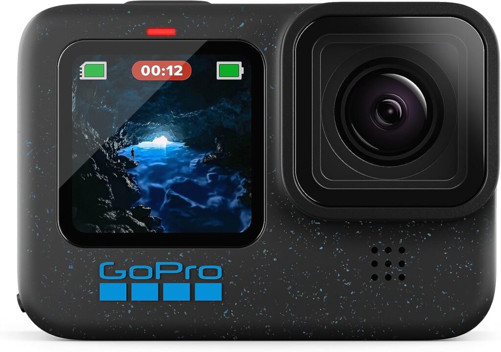 GoPro HERO12 Black – Waterproof Action Camera with 5.3K60 Ultra HD Video, 27MP Photos, HDR, 1/1.9″ Image Sensor, Live Streaming, Webcam, Stabilization