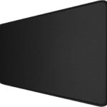 Large Mouse Pad- 31×12 in. XL Mousepad Keyboard Pad with Stitched Edges, Uitra-Smooth Mouse Mat & Non-Slip Rubber Base, Gaming Mouse Pad for Gamer, Office & Home, Black