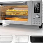 Nuwave Bravo Pro Convection Air Fryer Toaster Oven Combo, 2025 New and Improved, 10-in-1, 50°-450°F Temp Controls, Quick & Even Crisp Technology, 21Qt Capacity, Stainless Steel, PFAS Free