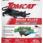 Tomcat Mouse Killer Child and Dog Resistant, Refillable Station for Indoor and Outdoor, 1 Station and 16 Poison Block Refills