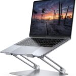 Lamicall Adjustable Laptop Stand, Portable Laptop Riser, Aluminum Laptop Stand for Desk Foldable, Ergonomic Computer Notebook Stand Holder for MacBook Air Pro, Dell XPS, HP (10-17.3”) – Silver