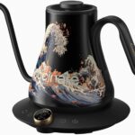 Cocinare FLOW M9 Electric Gooseneck Kettle, ±1℉ Temperature Control for Pour-over Coffee & Tea, Stainless Steel Interior, Quick Heating for Boiling Water (Wave)