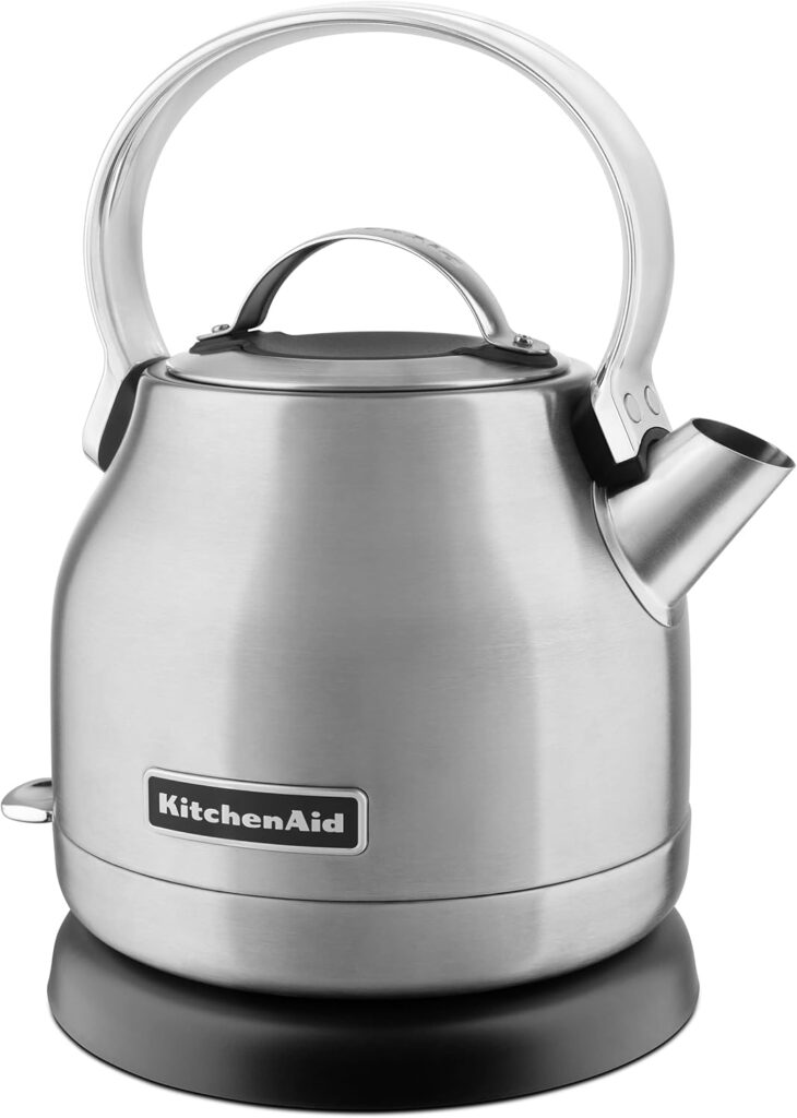 KitchenAid KEK1222SX 1.25-Liter Electric Kettle – Brushed Stainless Steel, Small
