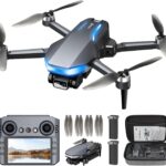 GPS Drone with Camera for Adults, 2K FPV Drone with 4.5″ Screen Remote Controller, Brushless Motor, Auto Return, Follow Me, Tap Fly & Circle Fly, Long Flight Time Foldable Quadcopter for Beginners