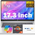 HP 17 Inch Business Laptop 2025 Thanksgiving Limited Edition, 17.3” FHD IPS Anti-Glare Display, AMD Ryzen 5 7430U (Beats Core i7-1355U), 32GB RAM, 2TB SSD, HDMI, Windows 11 Pro, Wi-Fi 6, WOWPC USB