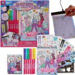 Create N’ Style Fashion Design Light Up Tracing Pad Kit, Kids Coloring Art Activity Set with Stickers and Stencils