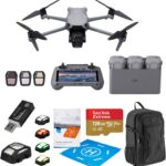 DJI Air 3S Drone Fly More Combo with RC 2 Remote Controller, Bundle with 128GB Memory Card, Strobe Light, Multi Card Reader, Landing Pad Pro and Backpack