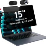 Magnetic Privacy Screen for MacBook Air 15 Inch (2023-2025, M2 M3 M4) – A2941 A3114 A3241, 15inch Removable Matte Anti Blue Light Glare Filter for Mac Air 15.3″ Laptop Computer