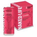 Naked Life Non-Alcoholic Drinks, Cosmo – Low Calorie Alcohol-Free Spirits with Zero Sugar – 8.4 Fl Oz Cans, Pack Of 4