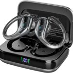 Wireless Earbuds Bluetooth 5.4 Headphones, Noise Canceling Ear Buds with 75hr Playtime, LED Power Display, IPX7 Waterproof Earphones Over Ear Earphones for Sports/Workouts