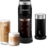 Keurig K-Café Barista Bar Single Serve Coffee Maker and Frother, with 3 Brew Sizes, Hot and Cold Coffee Capabilities, 2oz Coffee Shot Button, Black