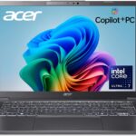 Acer Aspire 14 AI Copilot+ PC | 14″ WUXGA Display | Intel Core Ultra 7 Processor 256V | NPU: Up to 47 Tops – GPU: Up to 64 Tops | Intel ARC 140V | 16GB LPDDR5X | 1TB SSD | Wi-Fi 6E | A14-52M-72S0