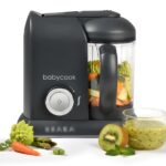 BEABA Babycook Solo 4 in 1 Baby Food Maker, Baby Food Processor Baby Food Steamer, Lrg Capacity 4.5 Cups 27 Servings in 20 Mins, Auto Steam Cooking, Puree Blender, Charcoal